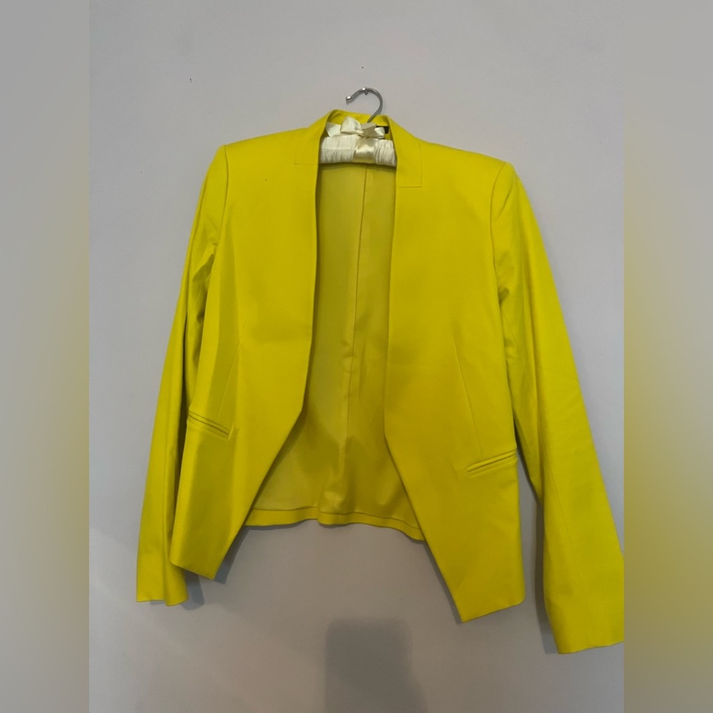 Theory Yellow blazer size 4